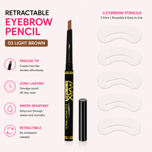 Load image into Gallery viewer, Maxdona Professional Retractable Eyebrow Pencil | Precision &amp; Long-Lasting Eyebrow Definition | Free UK Postage