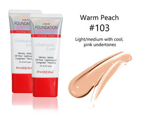 Phoera Natural Look Velvety Foundation 30ml – 1 or 2 Pack – Free UK Delivery