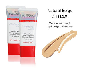 Phoera Natural Look Velvety Foundation 30ml – 1 or 2 Pack – Free UK Delivery