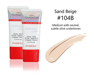 Phoera Natural Look Velvety Foundation 30ml – 1 or 2 Pack – Free UK Delivery