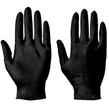 Load image into Gallery viewer, Supertouch Nitrile Gloves in Black - Box Of 100 in 3 Sizes