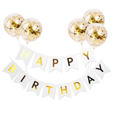 Load image into Gallery viewer, Large Happy Birthday Banner, Balloons and Banner Sets!