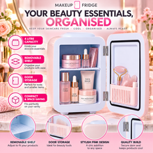 Load image into Gallery viewer, Makeup Fridge 4 Litre 220V - 7" x 9" x 9.9" - Pink