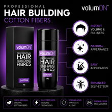 Load image into Gallery viewer, Volumon Hair Loss Building Fibres - COTTON 28g - For Men &amp; Women!
