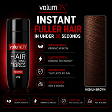 Load image into Gallery viewer, Volumon Hair Loss Building Fibres - KERATIN 28g