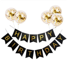 Load image into Gallery viewer, Large Happy Birthday Banner, Balloons and Banner Sets!