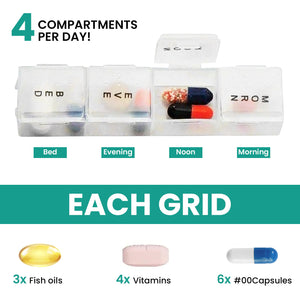 7 Day Pill Box & Supplement Organiser