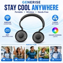 Load image into Gallery viewer, Oxycool Portable Neck Fan With Lights