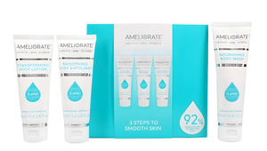Ameliorate 3 Steps to Smooth Skin Set 3pc (50ml Body Exfoliant, 50ml Body Lotion, 60ml Body Wash)