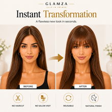 Load image into Gallery viewer, Glamza 'Big Hair' Clip In Hair Bangs With &amp; Without Sideburns - Thicker &amp; Fuller - 6 Options