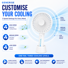Load image into Gallery viewer, Oxycool 3 Speed Rechargeable Handy Fan