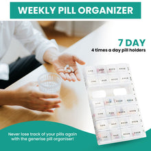 Load image into Gallery viewer, 7 Day Pill Box &amp; Supplement Organiser