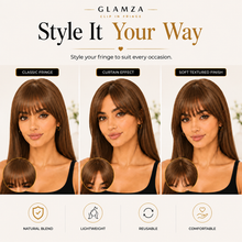 Load image into Gallery viewer, Glamza 'Big Hair' Clip In Hair Bangs With &amp; Without Sideburns - Thicker &amp; Fuller - 6 Options