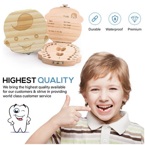 Baby Boys & Girls Keepsake Tooth and Lanugo Box