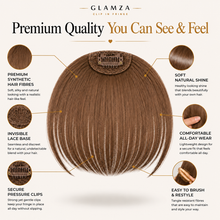 Load image into Gallery viewer, Glamza 'Big Hair' Clip In Hair Bangs With &amp; Without Sideburns - Thicker &amp; Fuller - 6 Options
