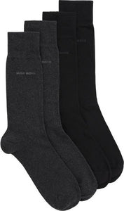 Hugo Boss Gift Set - 2 Pairs Mens Socks UK SIZE 6-11 (Grey and Black) with Thermal Mug