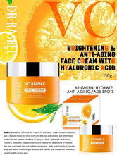 Load image into Gallery viewer, Dr Rashel Vitamin C Brightening &amp; Anti Aging Face Cream with Hyaluronic Acid - 50g Tub