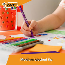 Load image into Gallery viewer, BIC Kids Kid Couleur Felt Medium Blocked Tip Colouring Pens - Pack of 12 - Stationery