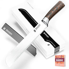 Load image into Gallery viewer, Spaceify 8 inch Serrated Bread Knife with a Knife Protector