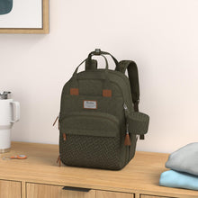 Load image into Gallery viewer, Large Capacity Diaper Bag Backpack with Changing Mat &amp; Accessories – Free UK Delivery - Olive Green
