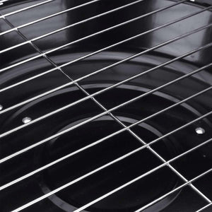 The 14-Inch Portable Charcoal BBQ Grill With Optional Skewer Claws & Bamboo Skewers!