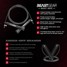 Load image into Gallery viewer, Beast Gear Adult Adjustable Steel Speed Jump Skipping Rope