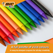 Load image into Gallery viewer, BIC Kids Plastidecor Crayons Assorted Colours - Wallet of 24 - Stationery