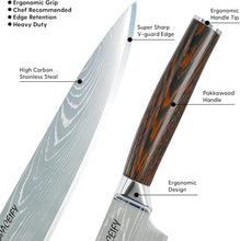 Load image into Gallery viewer, Spaceify 8 inch Chef Knife with a Knife Protector