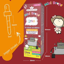 Load image into Gallery viewer, Natures Aid Mini Drops - Iron 10mg 50ml