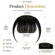Load image into Gallery viewer, Glamza Clip In Hair Bangs – With &amp; Without Sideburns | Free UK Delivery