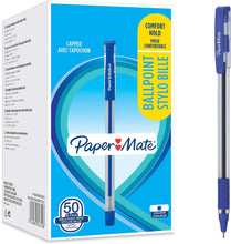 Load image into Gallery viewer, Paper Mate Ballpoint Pens, Comfort Grip, Fine Point (0.7mm), Blue 50PK