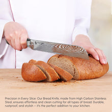 Load image into Gallery viewer, Spaceify 8 inch Serrated Bread Knife with a Knife Protector