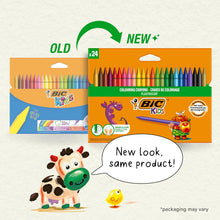 Load image into Gallery viewer, BIC Kids Plastidecor Crayons Assorted Colours - Wallet of 24 - Stationery