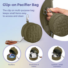 Load image into Gallery viewer, Large Capacity Diaper Bag Backpack with Changing Mat &amp; Accessories – Free UK Delivery - Olive Green