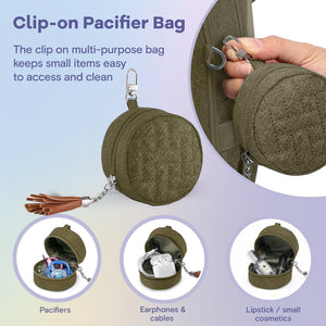 Large Capacity Diaper Bag Backpack with Changing Mat & Accessories – Free UK Delivery - Olive Green
