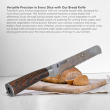 Load image into Gallery viewer, Spaceify 8 inch Serrated Bread Knife with a Knife Protector