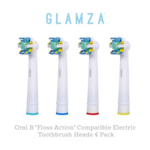 Load image into Gallery viewer, Oral B &quot;Floss Action&quot; Compatible Electric Toothbrush Heads 4 Pack