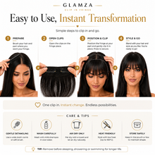 Load image into Gallery viewer, Glamza 'Big Hair' Clip In Hair Bangs With &amp; Without Sideburns - Thicker &amp; Fuller - 6 Options