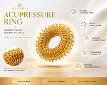 Load image into Gallery viewer, Acusoothe Acupressure Rings – Gold or Silver – Boost Circulation &amp; Relieve Pain – Free UK Delivery