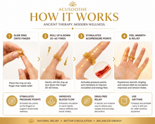 Load image into Gallery viewer, Acusoothe Acupressure Rings – Gold or Silver – Boost Circulation &amp; Relieve Pain – Free UK Delivery