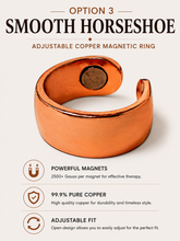 Load image into Gallery viewer, Acusoothe Copper Magnetic Rings – Adjustable Copper Finger Rings