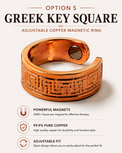 Load image into Gallery viewer, Acusoothe Copper Magnetic Rings – Adjustable Copper Finger Rings
