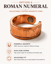 Load image into Gallery viewer, Acusoothe Copper Magnetic Rings – Adjustable Copper Finger Rings