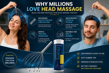 Load image into Gallery viewer, AcuSoothe Vibrating Head Massager – Electric Scalp Massager for Hair Growth, Stress Relief &amp; Relaxation