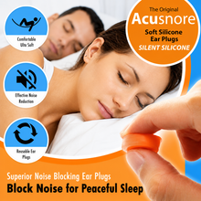 Load image into Gallery viewer, The Acusnore Soft Silicone Ear Plugs for Better Sleep - 6 Pack