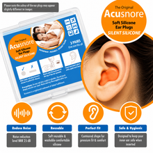 Load image into Gallery viewer, The Acusnore Soft Silicone Ear Plugs for Better Sleep - 6 Pack