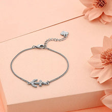 Load image into Gallery viewer, Diamond Style London - Anchor Bracelet in Rhodium Plating (Item code: Anchorbra)
