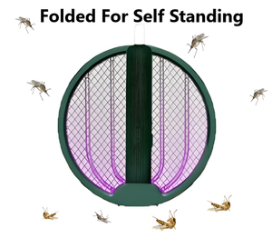 Ashley Housewares 2-in-1 Folding & Rechargeable Fly Zapper & Bug Zapper with Free Delivery - Green