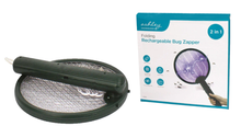 Load image into Gallery viewer, Ashley Housewares 2-in-1 Folding &amp; Rechargeable Fly Zapper &amp; Bug Zapper with Free Delivery - Green