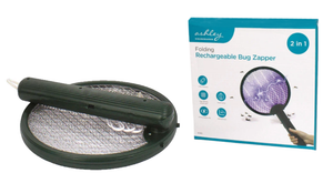 Ashley Housewares 2-in-1 Folding & Rechargeable Fly Zapper & Bug Zapper with Free Delivery - Green